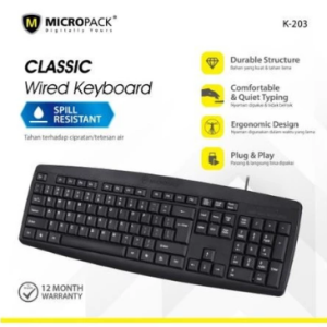 Keyboard Micropack Clasic Keyboard K203 – kabel