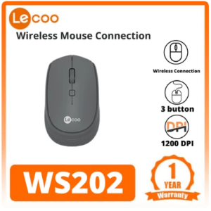 Lecoo WS202 Wireless Mouse Grey – Mouse Wireless