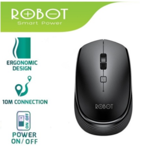 ROBOT M205 Mouse Wireless 2.4G 1600DPI Receiver USB untuk PC