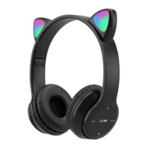 Headphone Bluetooth CAT P47M + LED / Headphone Bluetooth Kucing LED